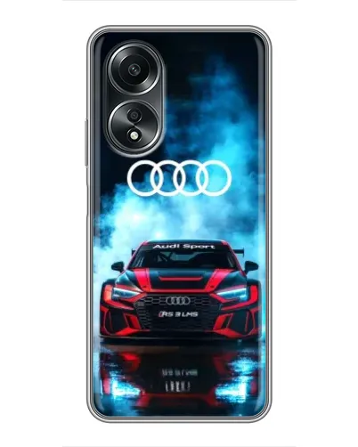 Чехол для OPPO A58 (4G) с картинкой «Audi Sport — неон» Чехол для OPPO A58 (4G) с картинкой «Audi Sport — неон»