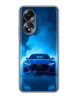 Чехол для OPPO A58 (4G) с картинкой «Audi — голубая энергия» Чехол для OPPO A58 (4G) с картинкой «Audi — голубая энергия»