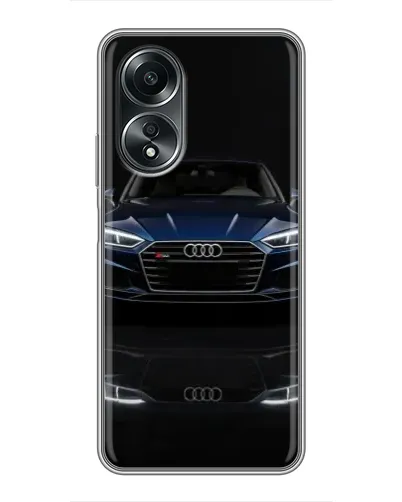 Чехол для OPPO A58 (4G) с картинкой «Audi — ночное отражение» Чехол для OPPO A58 (4G) с картинкой «Audi — ночное отражение»