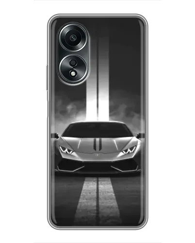 Чехол для OPPO A58 (4G) с картинкой «Lamborghini симметрия дорог»