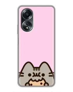 Чехол для OPPO A58 (4G) с картинкой «Pusheen и печенье» Чехол для OPPO A58 (4G) с картинкой «Pusheen и печенье»