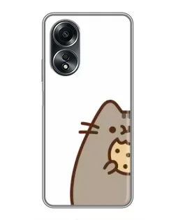 Чехол для OPPO A58 (4G) с картинкой «Пушин с печеньем» Чехол для OPPO A58 (4G) с картинкой «Пушин с печеньем»