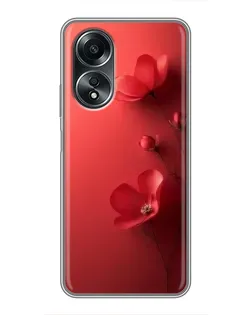 Чехол для OPPO A58 (4G) с картинкой «Маковые соцветия»