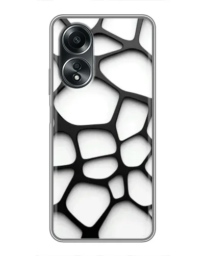 Чехол для OPPO A58 (4G) с картинкой «Белая объемная сетка» Чехол для OPPO A58 (4G) с картинкой «Белая объемная сетка»