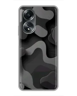 Чехол для OPPO A58 (4G) с картинкой «Темный абстрактный камуфляж» Чехол для OPPO A58 (4G) с картинкой «Темный абстрактный камуфляж»