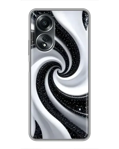 Чехол для OPPO A58 (4G) с картинкой «Черно-белая спираль» Чехол для OPPO A58 (4G) с картинкой «Черно-белая спираль»