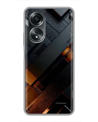 Чехол для OPPO A58 (4G) с картинкой «Черные геометрические блоки» Чехол для OPPO A58 (4G) с картинкой «Черные геометрические блоки»
