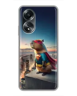 Чехол для OPPO A58 (4G) с картинкой «Капи-мен супергерой»