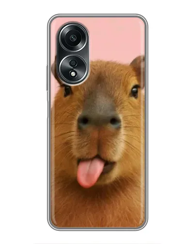 Чехол для OPPO A58 (4G) с картинкой «Капибара с языком» Чехол для OPPO A58 (4G) с картинкой «Капибара с языком»