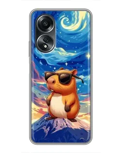 Чехол для OPPO A58 (4G) с картинкой «Капибара Ван Гога»