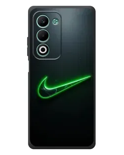 Чехол для OPPO A5m с картинкой «Неоновый контур Nike»