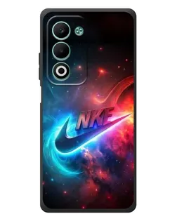 Чехол для OPPO A5m с картинкой «Огненный логотип Nike»