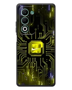 Чехол для OPPO A5m с картинкой «Nike — золотая искра»