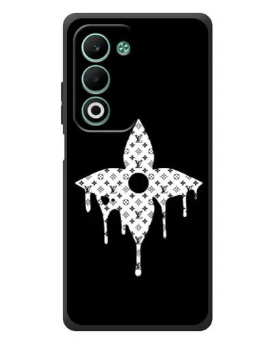 Чехол для OPPO A5m с картинкой «Цветочная монограмма»