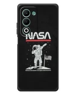 Чехол для OPPO A5m с картинкой «NASA — шагаем по Луне»