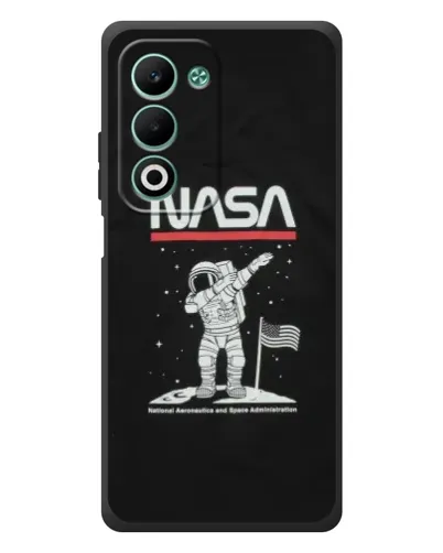 Чехол для OPPO A5m с картинкой «NASA — шагаем по Луне»