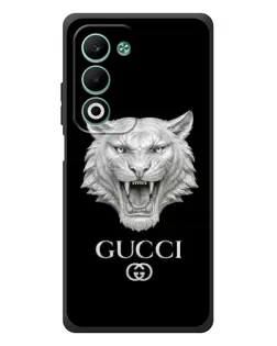 Чохол для OPPO A5m з картинкою «Gucci — срібний лев»