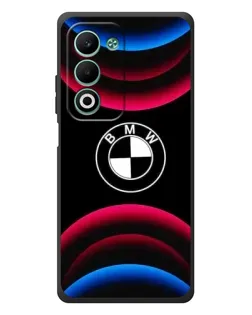 Чохол для OPPO A5m з картинкою «Логотип BMW та неонові дуги»