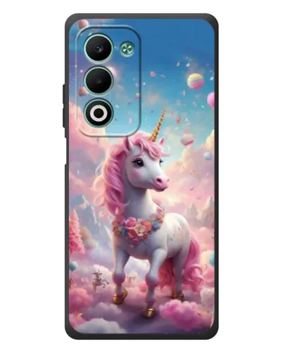 Чехол для OPPO A5m с картинкой «Единорог среди облаков»