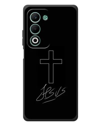Чехол для OPPO A5m с картинкой «Графический крест Jesus» Чехол для OPPO A5m с картинкой «Графический крест Jesus»