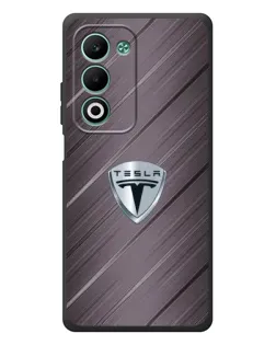 Чохол для OPPO A5m з картинкою «Металева текстура Tesla»