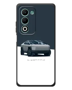 Чохол для OPPO A5m з картинкою «Сріблястий Cybertruck Tesla»