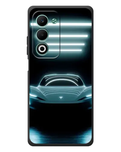 Чохол для OPPO A5m з картинкою «Tesla в неоні»