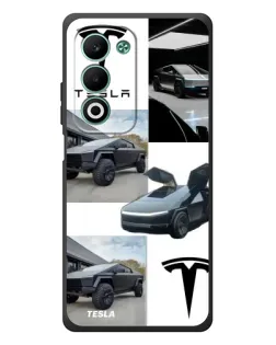 Чохол для OPPO A5m з картинкою «Колаж Cybertruck Tesla»