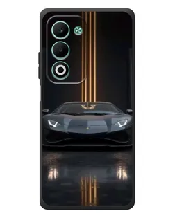 Чохол для OPPO A5m з картинкою «Lamborghini золоті лінії»
