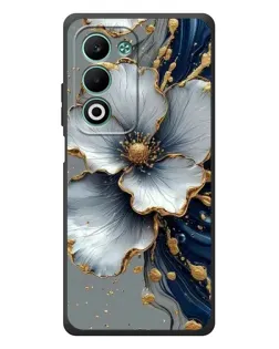 Чохол для OPPO A5m з картинкою «Біла квітка та золотий флюїд»