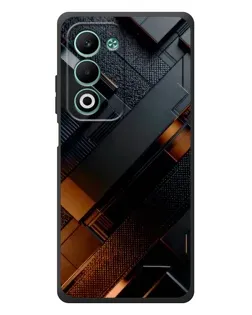 Чохол для OPPO A5m з картинкою «Чорні геометричні блоки»