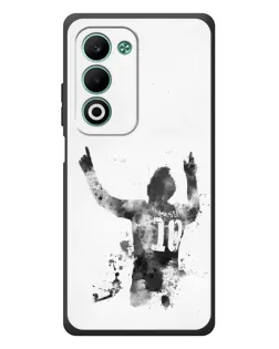Чехол для OPPO A5m с картинкой «Черно-белый силуэт Месси» Чехол для OPPO A5m с картинкой «Черно-белый силуэт Месси»