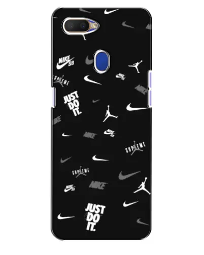 Чехол для OPPO A5s с картинкой «Nike Black Pattern»