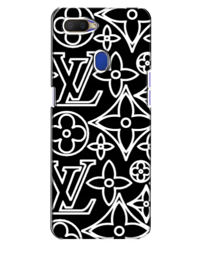 Чехол для OPPO A5s с картинкой «Черно-белый узор LV»