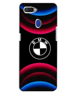 Чохол для OPPO A5s з картинкою «Логотип BMW та неонові дуги»