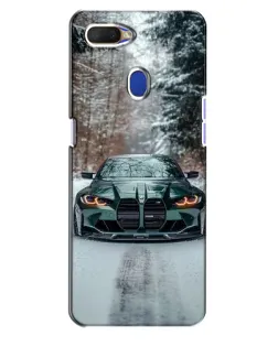 Чохол для OPPO A5s з картинкою «BMW у зимовому лісі»