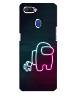 Чохол для OPPO A5s з картинкою «Among Us неон-арт»