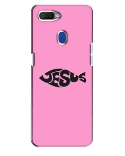 Чехол для OPPO A5s с картинкой «Розовый символ  Jesus»