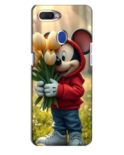 Чехол для OPPO A5s с картинкой «Микки с тюльпанами»
