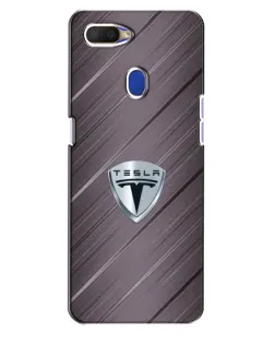 Чохол для OPPO A5s з картинкою «Металева текстура Tesla»