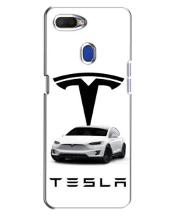 Чохол для OPPO A5s з картинкою «Tesla White Style»