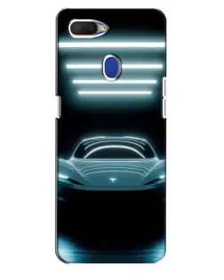 Чохол для OPPO A5s з картинкою «Tesla в неоні»