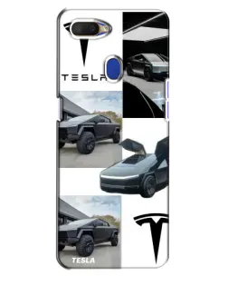 Чохол для OPPO A5s з картинкою «Колаж Cybertruck Tesla»