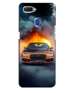 Чохол для OPPO A5s з картинкою «Audi у вогняному диму»