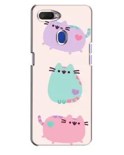 Чохол для OPPO A5s з картинкою «Pusheen тріо»