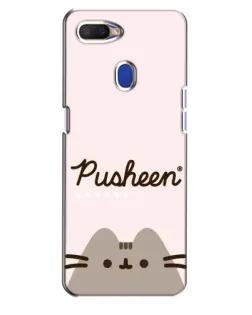 Чохол для OPPO A5s з картинкою «Pusheen логотип»