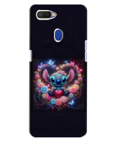 Чохол для OPPO A5s з картинкою «Stitch у квітах»