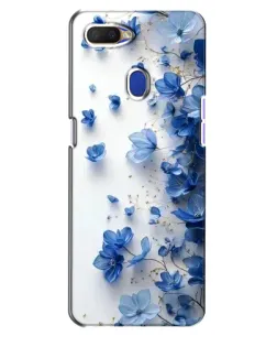 Чехол для OPPO A5s с картинкой «Голубой цветочный каскад»