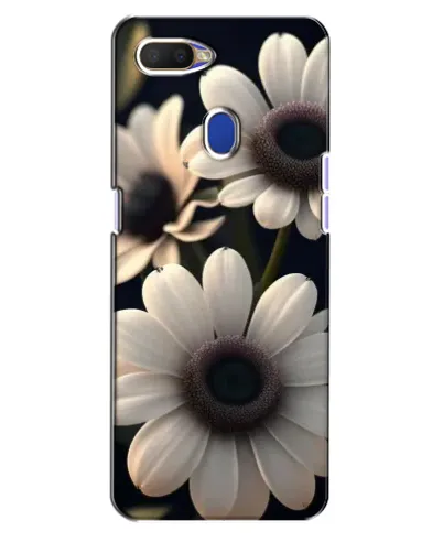 Чехол для OPPO A5s с картинкой «Белые маргаритки макро»