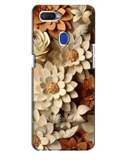 Чехол для OPPO A5s с картинкой «Бежевый флористический декор»